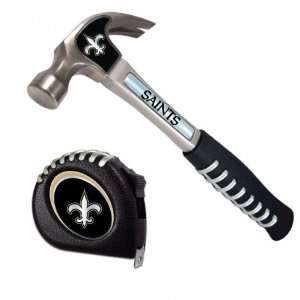   Orleans Saints Pro Grip Tape Measure and Hammer Set: Sports & Outdoors