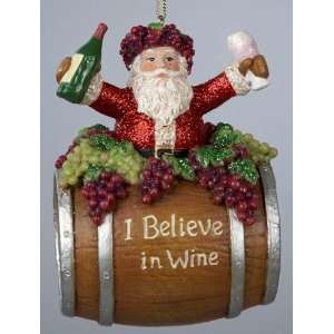  Santa in Wine Barrel Christmas Ornament: Sports & Outdoors