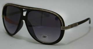 MENs DG Millionaire Sunglasses BLACK Retro 70s 032  