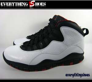 Nike Jordan Retro 10 X Chicago bulls White Varsity Red Black 310805100 