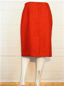 STANLEY BLACKER Red Mid Calf Lined Career Skirt, Sz 12  