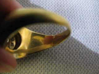 Antique Mens 10 Stone 14k Gold & 1ct Diamond Ring s11  
