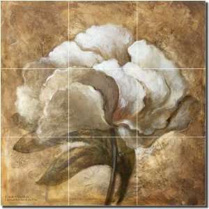 Tawney Peony by Wilder Rich   Flower Floral Ceramic Tile Mural 12.75 