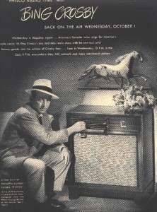 1947 ad lg a bing crosby philco radio phonograph  