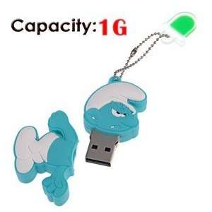  1G Rubber USB Flash Drive with Shape of Angry Smurfs Electronics
