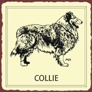 Collie Dog Vintage Metal Animal Retro Tin Sign: Home 