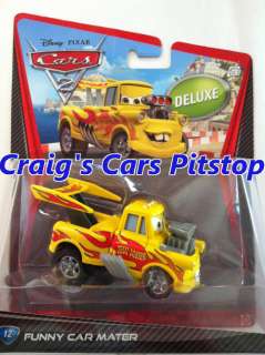 Youre bidding on a brand new on card Disney Cars 2 Funny Car Mater 