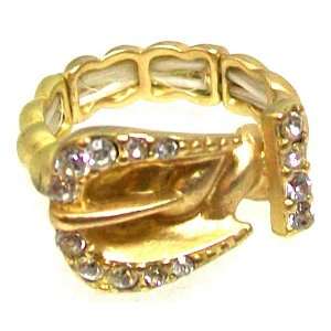   Rhinestone Belt Buckle Stretch Ring From Just Give Me Jewels: Jewelry