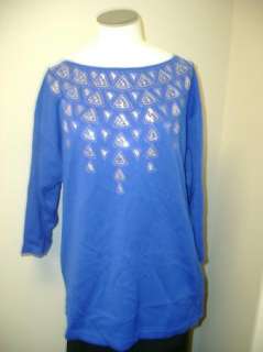 Bob Mackies Sequin Embroidered Sweater NWT  