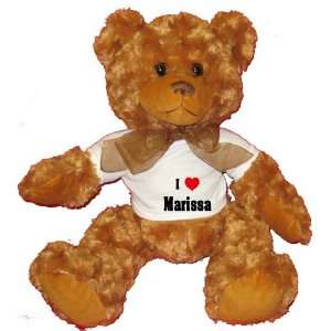   Love/Heart Marissa Plush Teddy Bear with WHITE T Shirt: Toys & Games