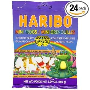 Haribo Gummi Frogs, 5.29 Ounce Bags (Pack of 24)  Grocery 