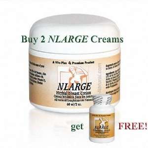  NLarge Herbal Breast Cream by Vita Plus, 4 oz. Health 
