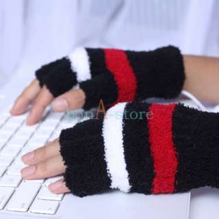 Brand new USB 2.0 Heating Hands Warm Woolen Gloves  