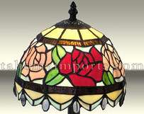 New Blooming Banded Rose Table Lamp Value Priced  