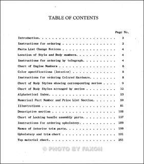 Click for Image #2: Table of Contents: Body Section