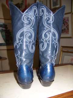 Fabulous Vintage Womens Larry Mahan Snakeskin & Leather Western Boots 