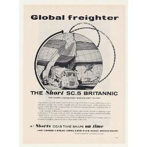  1959 Short SC 5 Britannic Transport Aircraft Print Ad 