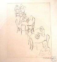 Mortimer Borne Drypoint Contemporary Art Etching Signed  