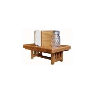  Amish Trestle Mission Table Napkin Holder with Salt 