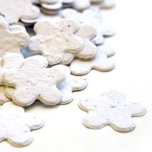 Five Petal Plantable Seed Confetti in WHITE Value Pack (two 350 piece 