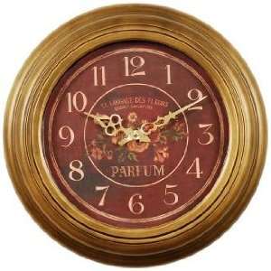  Parfum Gold Finish 17 Wide Wall Clock