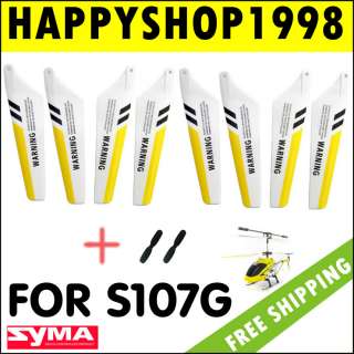 8x Syma S107 02 S107 06 Main Tail Blade FOR Syma 107 S107G 3CH Mini RC 