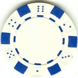11.5 gram Dice poker chips roll of 50   White  