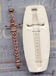 Handmade Polymer Clay Mold Celtic Sword  