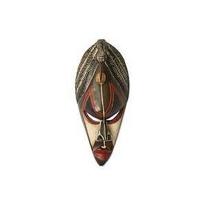  NOVICA Hausa wood African mask, A Chiefs Role Home 