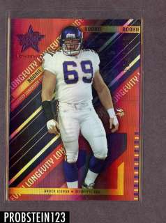 2004 Leaf R&S Longevity Brock Lesnar Vikings Rookie RC RED LE #104/199 