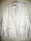 tanjay micro swade jacket sz 24w winter white gold thread