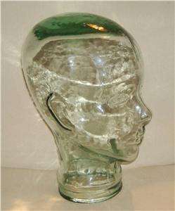VINTAGE ~ CLEAR GLASS HEAD ~ DECORATIVE MANNEQUIN DISPLAY  