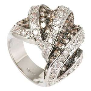  Champagne & Swirly CZ Ring: Jewelry