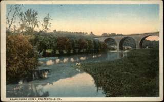 Coatesville PA Brandywine Creek c1910 Postcard  