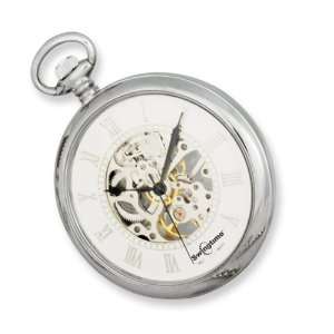 Swingtime Chrome plated Open Face Pocket Watch: Jewelry