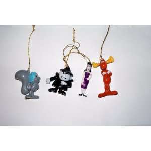  Rocky Bullwinkle Boris Natasia Ornament Set of 4 