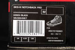 2011 Vans supreme Sk8 Hi Notchback Pro wtaps taka VN 0OK4X67 HOSOI 