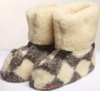 WOOLLY BOOTS SLIPPERS WINTER SHOES 100%NATURAL SHEEPS WOOL WARM FOOT 