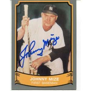  Johnny Mize Autographed 1989 Pacific Card Sports 