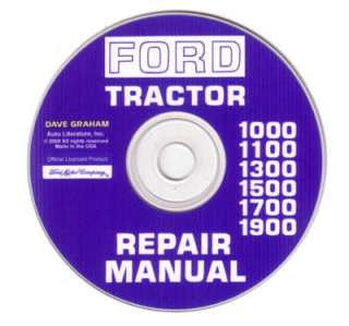 1973 1983 FORD TRACTOR 1500 1700 1900 Service Manual CD  