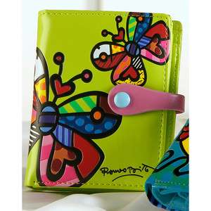 Romero Britto Small Butterfly Wallet Green by Giftcraft  