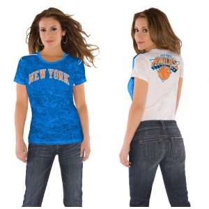  New York Knicks Womens Superfan Burnout Tee from Touch by 
