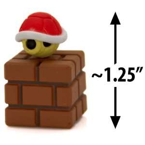  Red Koopa Shell on a Brick Block ~1.25 Mini Figure [Super Mario 