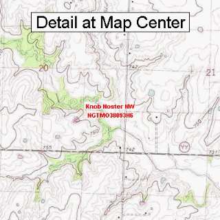   Map   Knob Noster NW, Missouri (Folded/Waterproof)