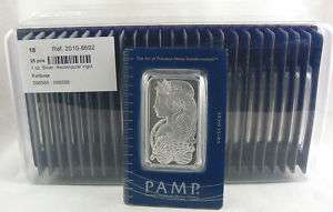 25) NEW PAMP SUISSE 1 OZ SILVER BARS SEALED .999 PURE  