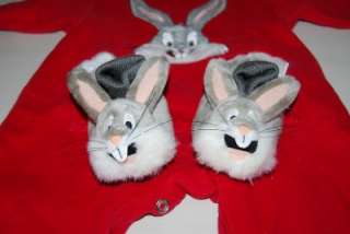 Warner Bros BUGS BUNNY Outfit Slippers Socks 12 months  