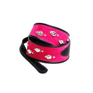  Jodi Head Hot Pink Suede with Silver Skull Rivets 