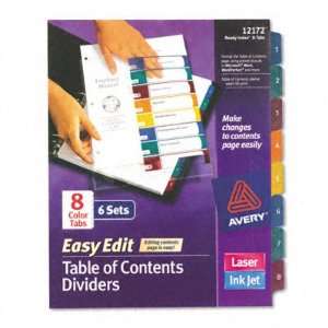 Ready Index Laser/Ink Jet Easy Edit Table of Contents Dividers   Title 