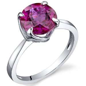  Sublime Solitaire 2.25 Carats Ruby Ring in Sterling Silver 
