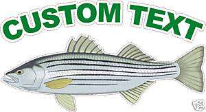 Custom Striped Bass Fishing Decal  
